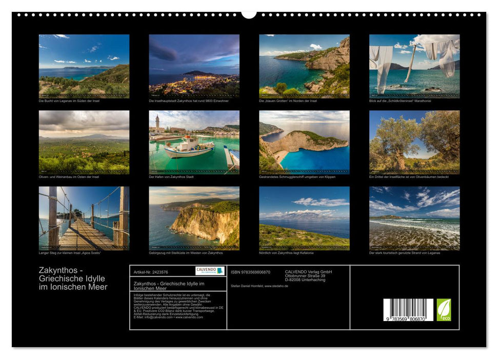 Zakynthos - Griechische Idylle im Ionischen Meer (CALVENDO Premium Wandkalender 2027)