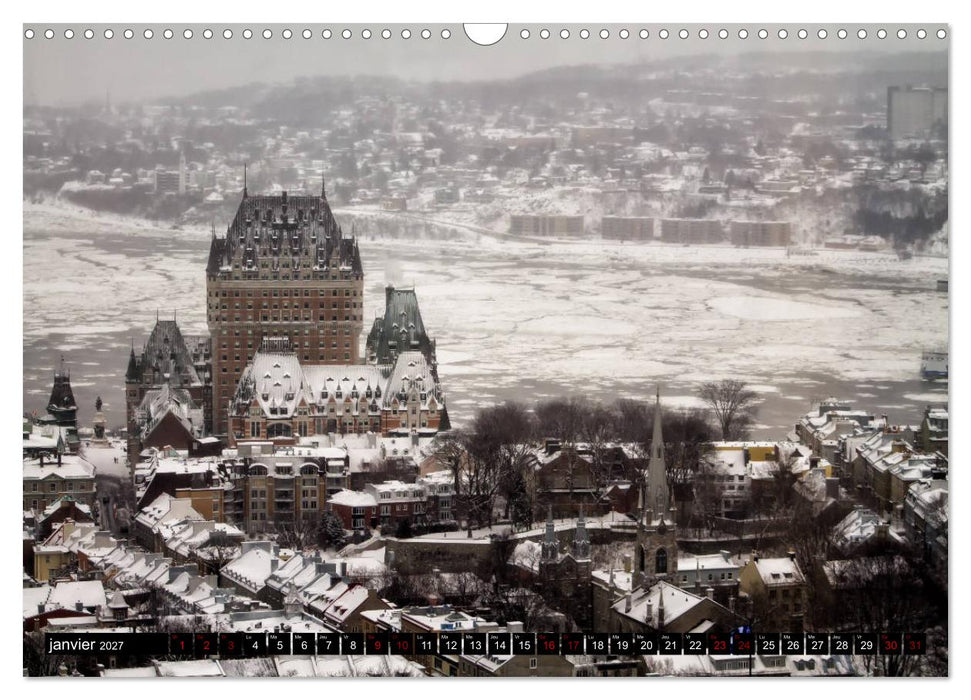 Le Château Frontenac (CALVENDO Calendrier mensuel 2027)