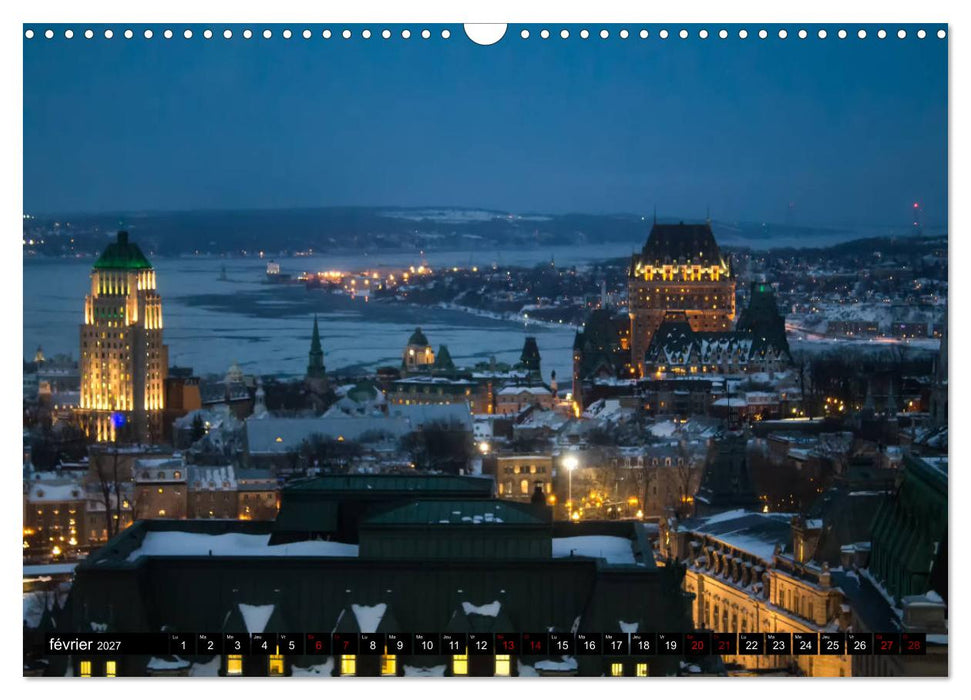 Le Château Frontenac (CALVENDO Calendrier mensuel 2027)