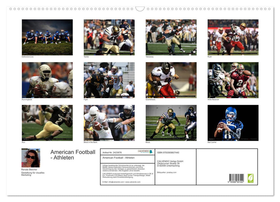 American Football - Athleten (CALVENDO Wandkalender 2027)