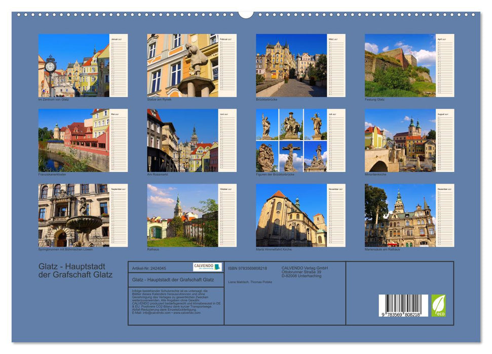 Glatz - Hauptstadt der Grafschaft Glatz (CALVENDO Premium Wandkalender 2027)