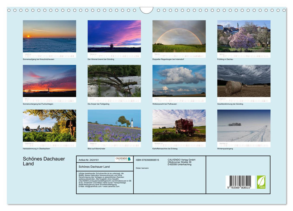 Schönes Dachauer Land (CALVENDO Wandkalender 2027)