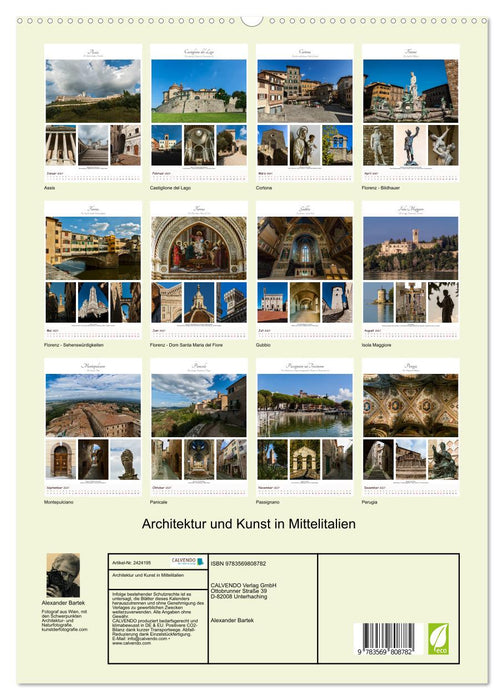 Architektur und Kunst in Mittelitalien (CALVENDO Premium Wandkalender 2027)