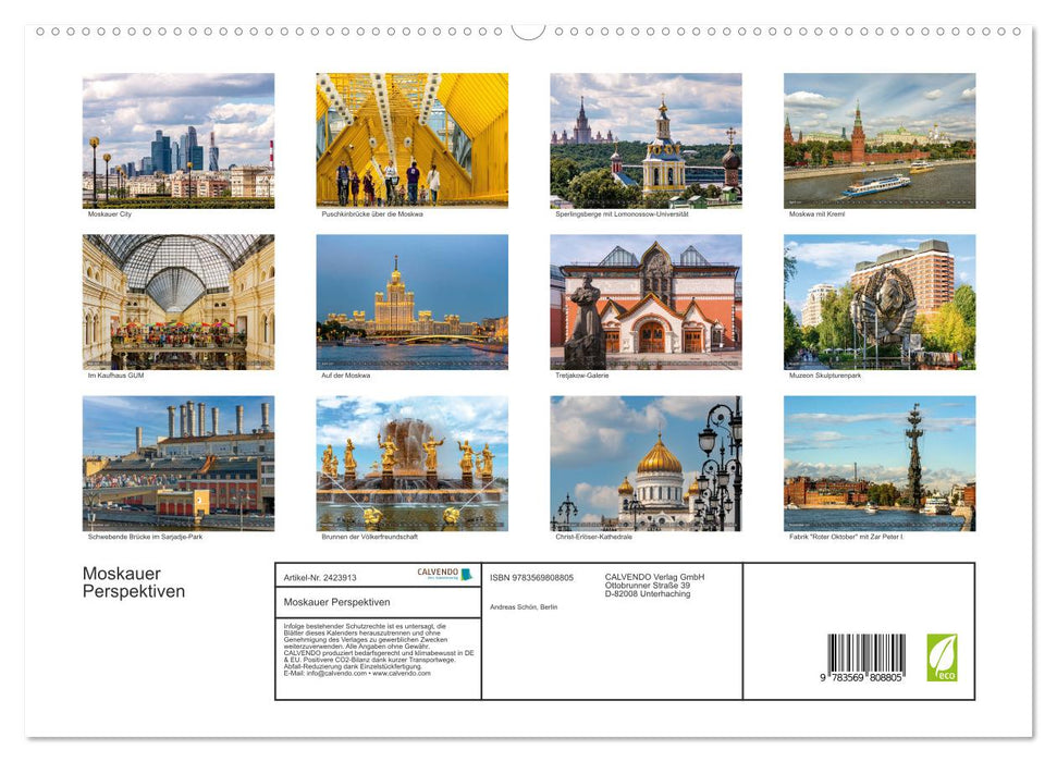 Moskauer Perspektiven (CALVENDO Premium Wandkalender 2027)