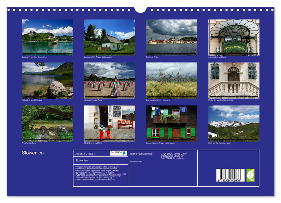 Slowenien (CALVENDO Wandkalender 2027)