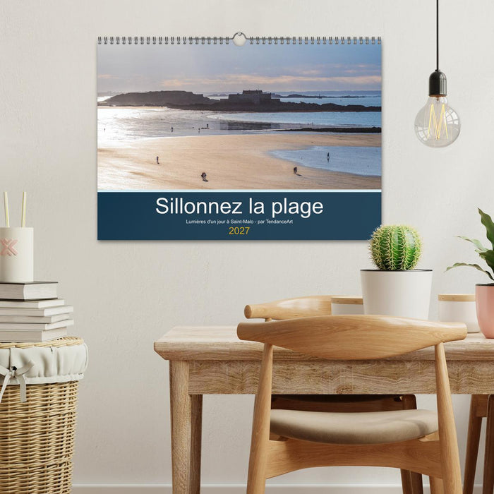 Sillonnez la plage (CALVENDO Calendrier mensuel 2027)