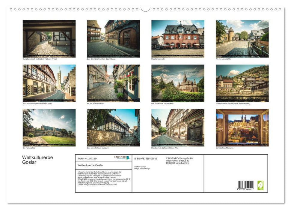 Weltkulturerbe Goslar (CALVENDO Wandkalender 2027)