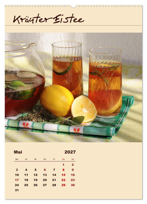 Erfrischender Eistee - Rezeptideen (CALVENDO Premium Wandkalender 2027)