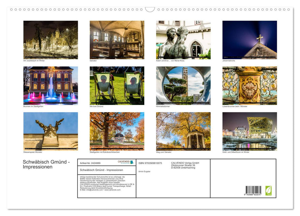 Schwäbisch Gmünd - Impressionen (CALVENDO Wandkalender 2027)