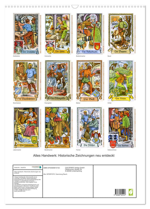 Altes Handwerk: Historische Zeichnungen neu entdeckt (CALVENDO Wandkalender 2027)
