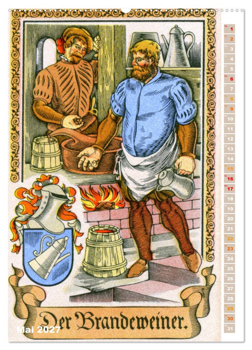 Altes Handwerk: Historische Zeichnungen neu entdeckt (CALVENDO Wandkalender 2027)