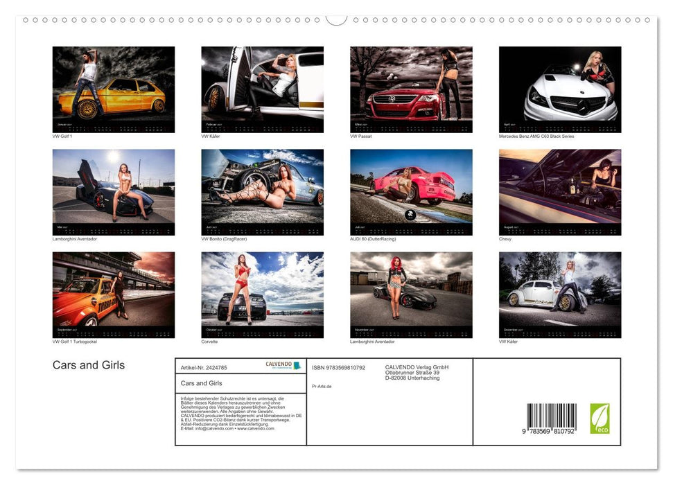 Cars and Girls (CALVENDO Premium Wandkalender 2027)