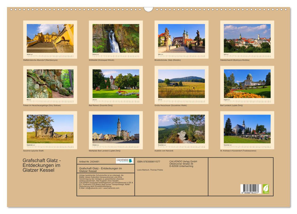 Grafschaft Glatz - Entdeckungen im Glatzer Kessel (CALVENDO Wandkalender 2027)