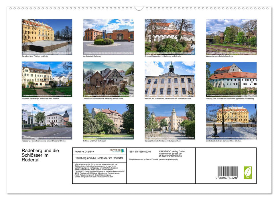 Radeberg und die Schlösser im Rödertal (CALVENDO Premium Wandkalender 2027)