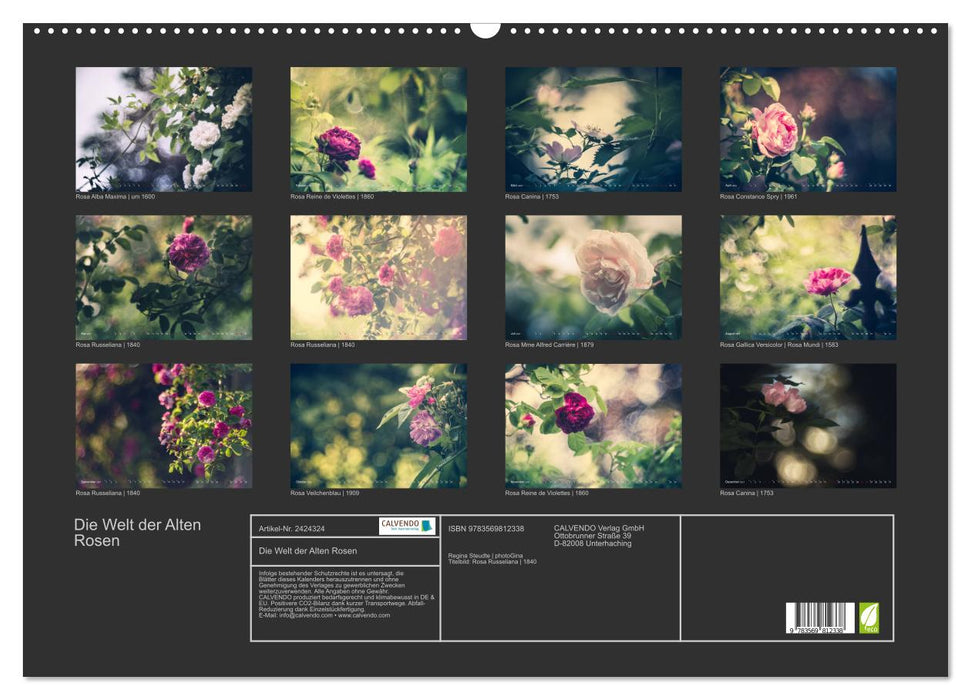 Die Welt der Alten Rosen (CALVENDO Wandkalender 2027)