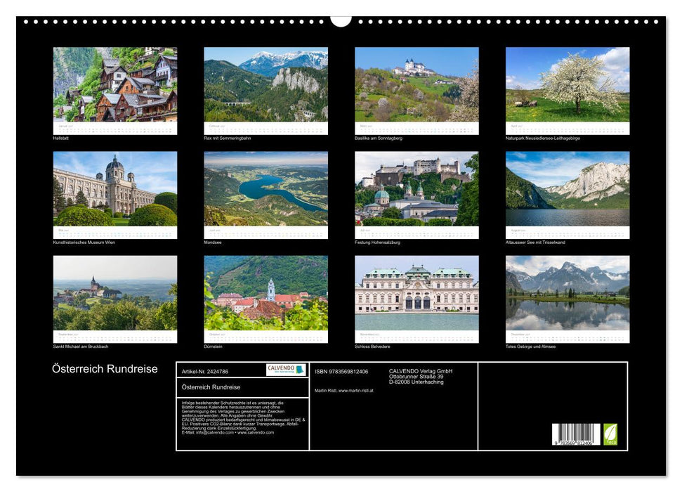 Österreich Rundreise (CALVENDO Wandkalender 2027)