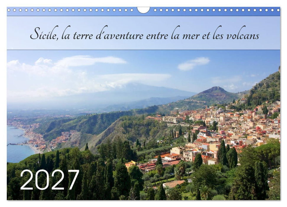 Sicile, la terre d'aventure entre la mer et les volcans (CALVENDO Calendrier mensuel 2027)
