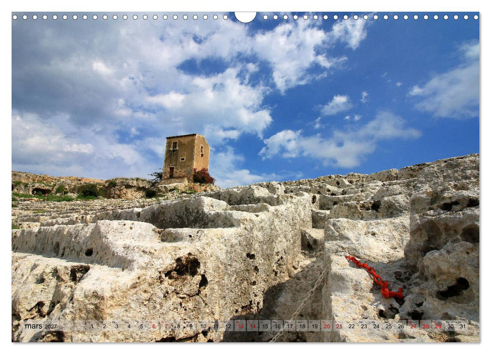 Sicile, la terre d'aventure entre la mer et les volcans (CALVENDO Calendrier mensuel 2027)