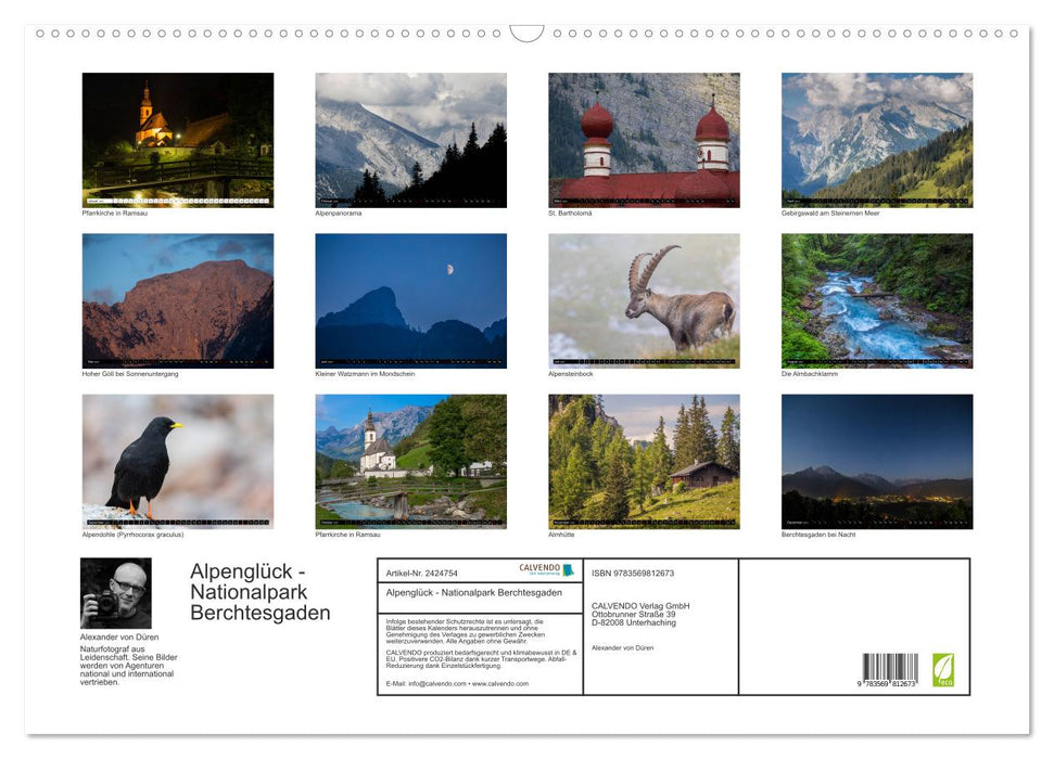 Alpenglück - Nationalpark Berchtesgaden (CALVENDO Wandkalender 2027)
