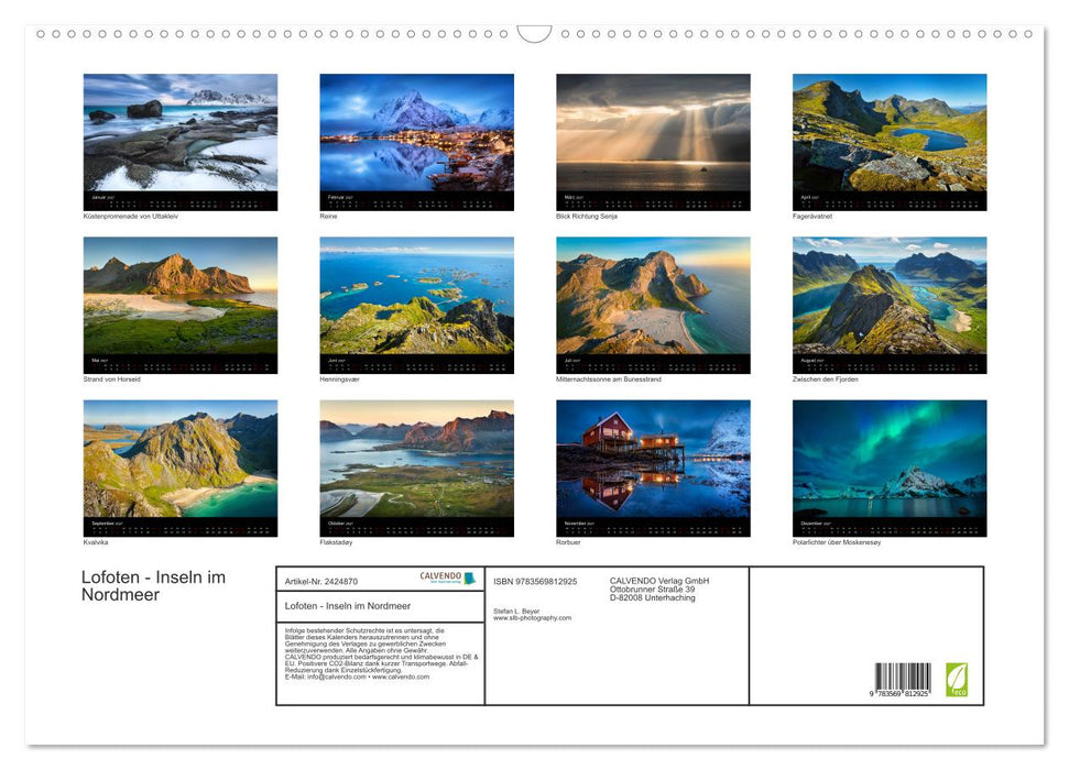 Lofoten - Inseln im Nordmeer (CALVENDO Wandkalender 2027)