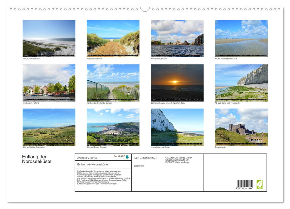 Entlang der Nordseeküste (CALVENDO Wandkalender 2027)