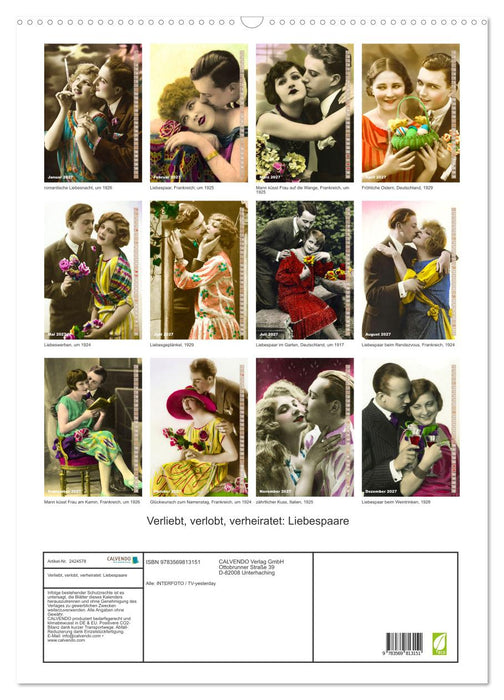 Verliebt, verlobt, verheiratet: Liebespaare (CALVENDO Wandkalender 2027)