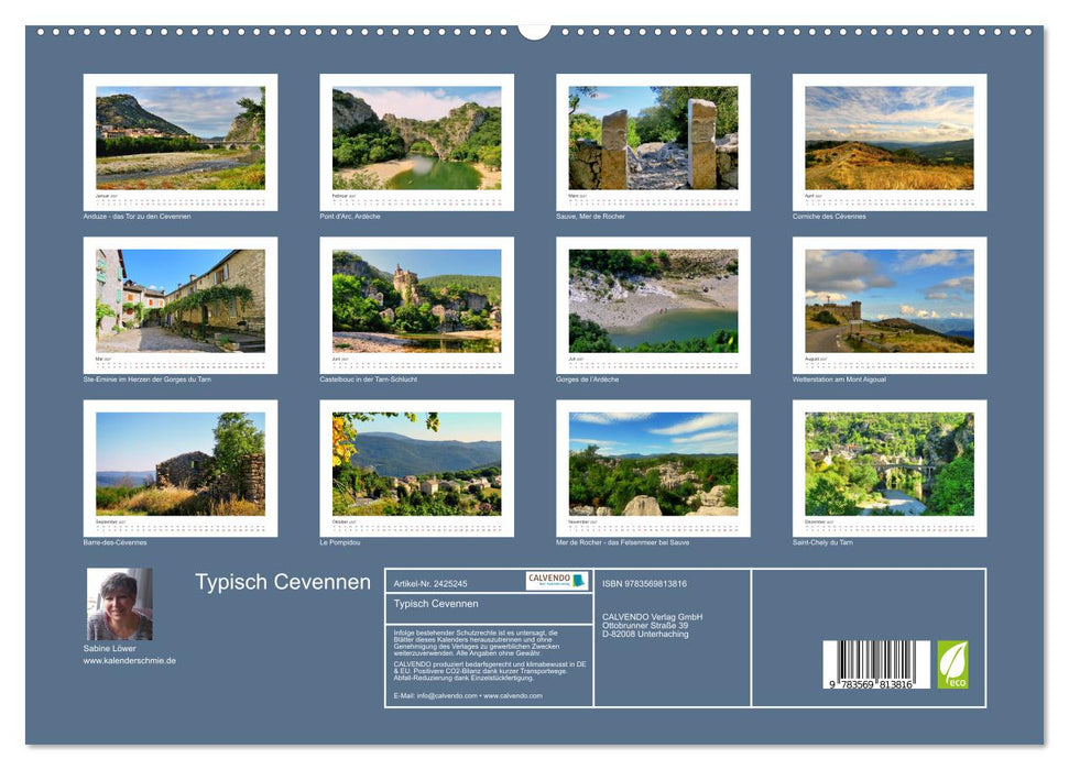 Typisch Cevennen (CALVENDO Premium Wandkalender 2027)
