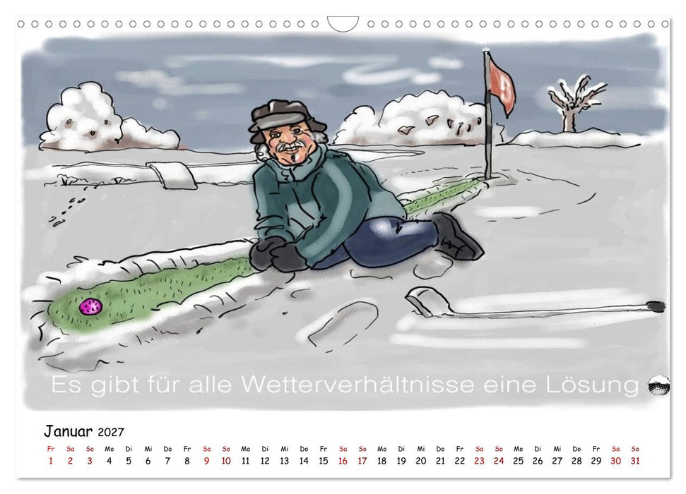 Golfkalender für Anfänger und alle die Spaß am Golfen haben (CALVENDO Wandkalender 2027)