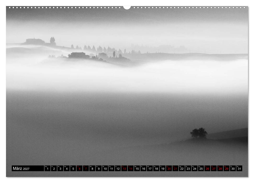 Toscana - monocromatico (CALVENDO Wandkalender 2027)