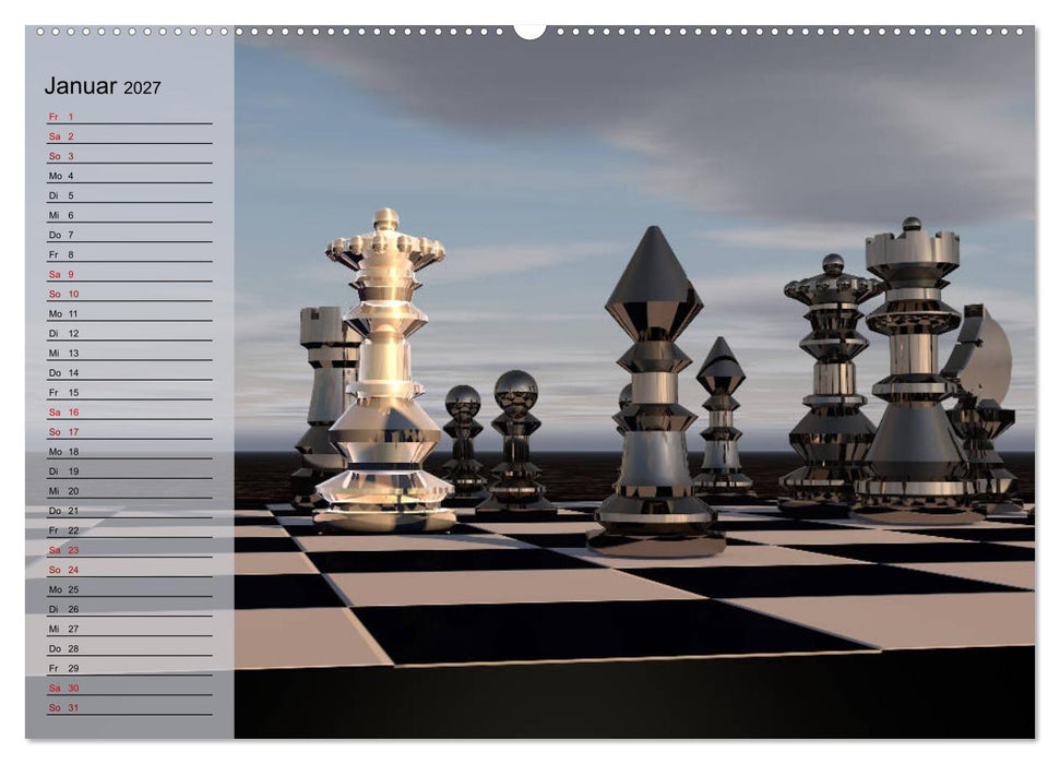 SCHACH - Spiel der Könige (CALVENDO Wandkalender 2027)