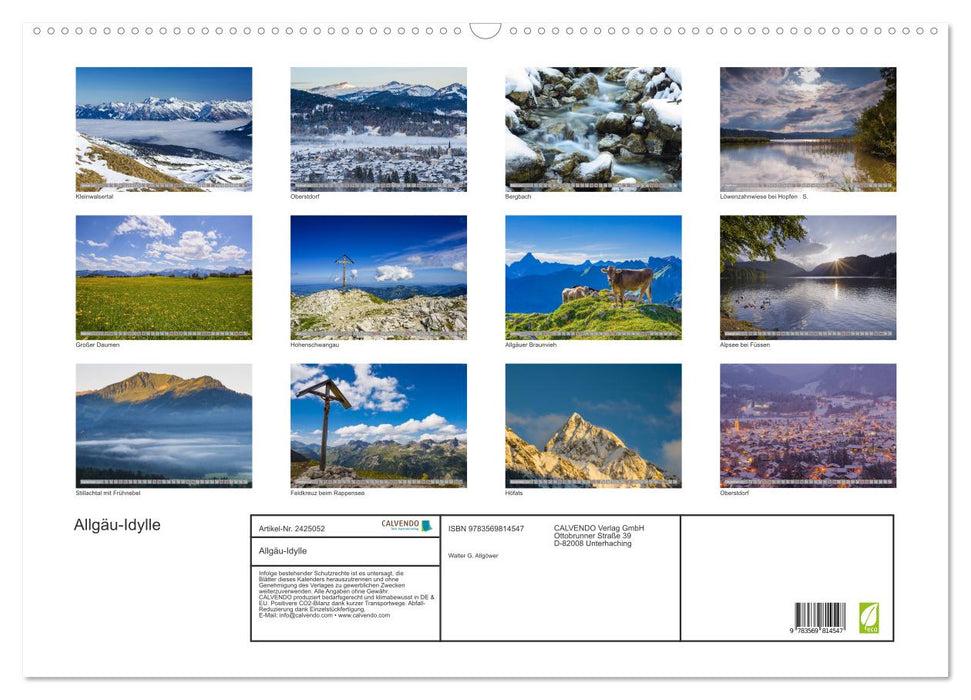 Allgäu-Idylle (CALVENDO Wandkalender 2027)