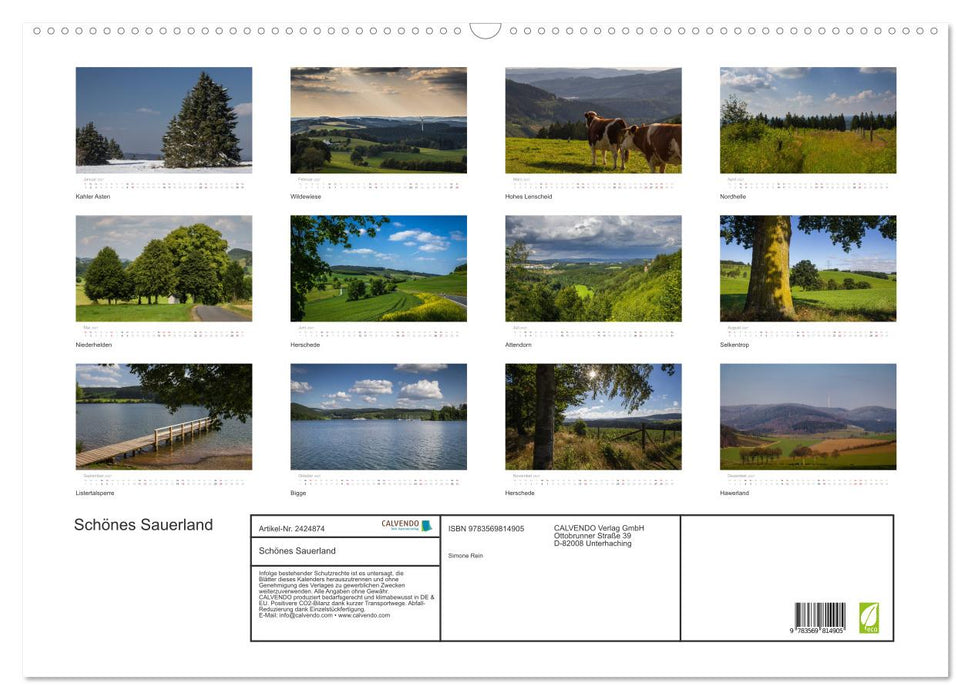 Schönes Sauerland (CALVENDO Wandkalender 2027)