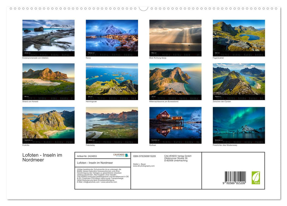 Lofoten - Inseln im Nordmeer (CALVENDO Premium Wandkalender 2027)