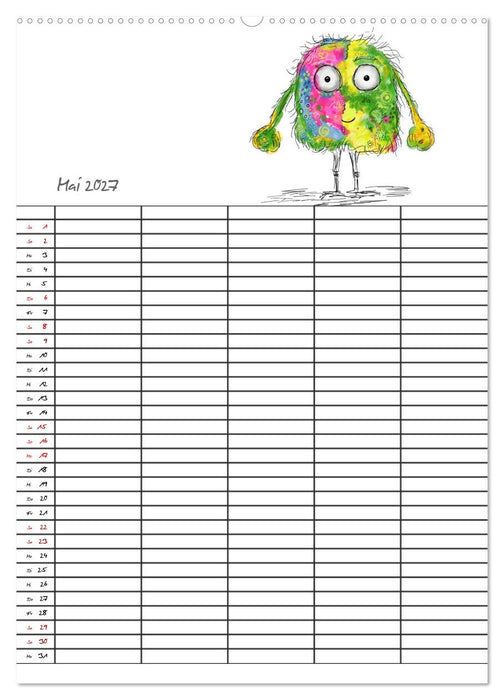 Bunte Freunde (CALVENDO Premium Wandkalender 2027)