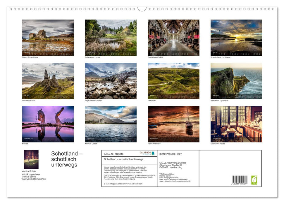 Schottland – schottisch unterwegs (CALVENDO Wandkalender 2027)