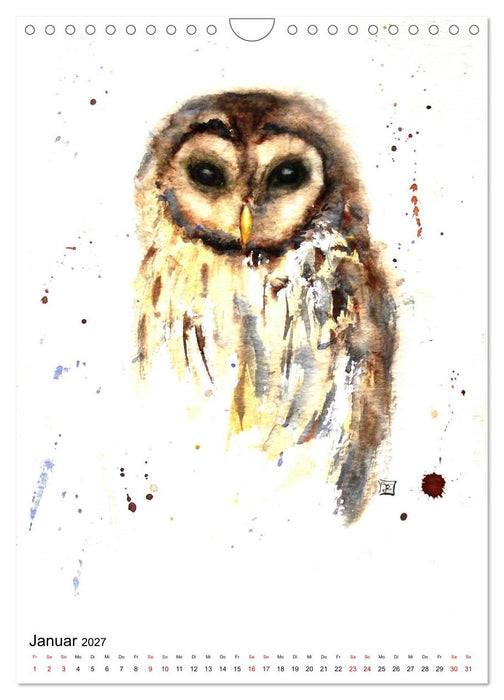 Tiere in Aquarell 2027 - von Ruth Trinczek (CALVENDO Wandkalender 2027)