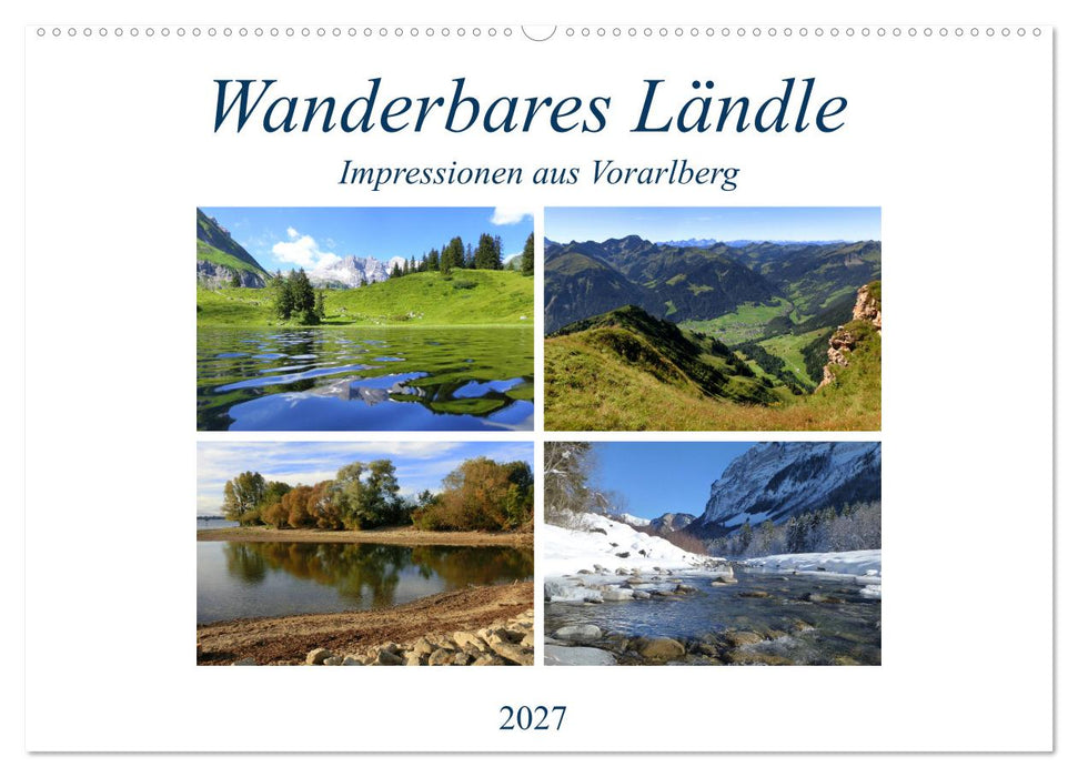 Wanderbares Ländle - Impressionen aus Vorarlberg (CALVENDO Wandkalender 2027)