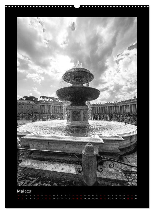 Monochrome Einblicke Rom (CALVENDO Wandkalender 2027)