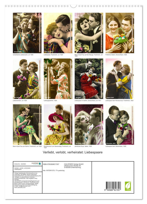 Verliebt, verlobt, verheiratet: Liebespaare (CALVENDO Premium Wandkalender 2027)