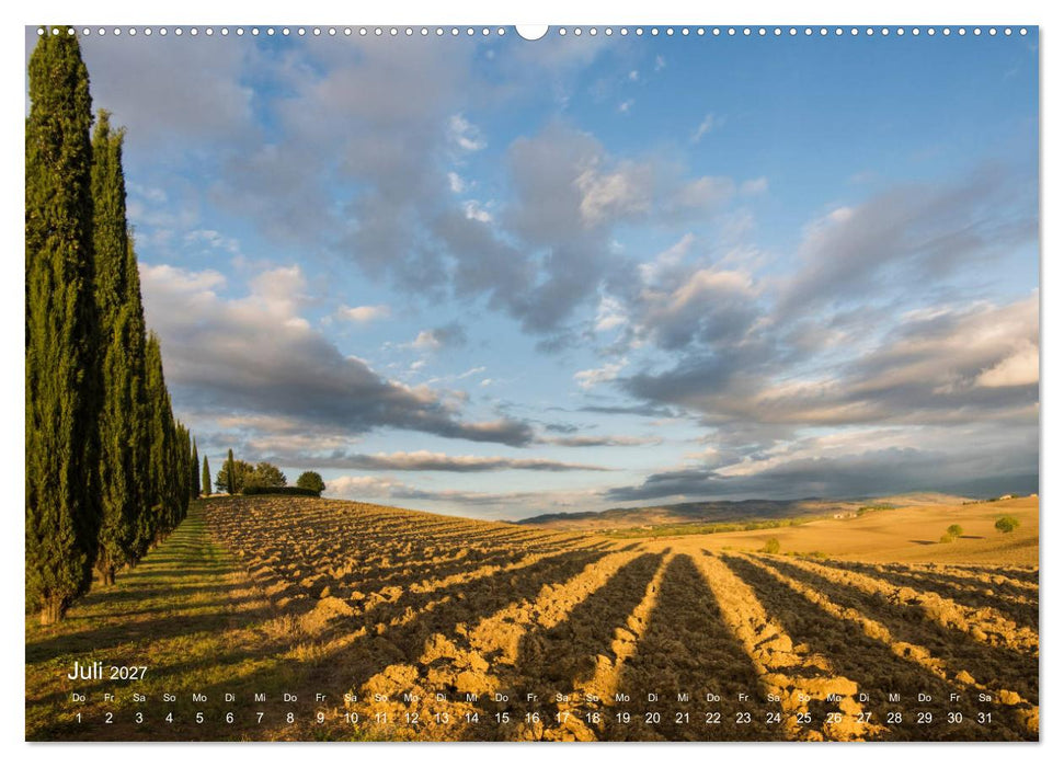 Traumblicke Toskana - Licht, Land, Leben (CALVENDO Premium Wandkalender 2027)