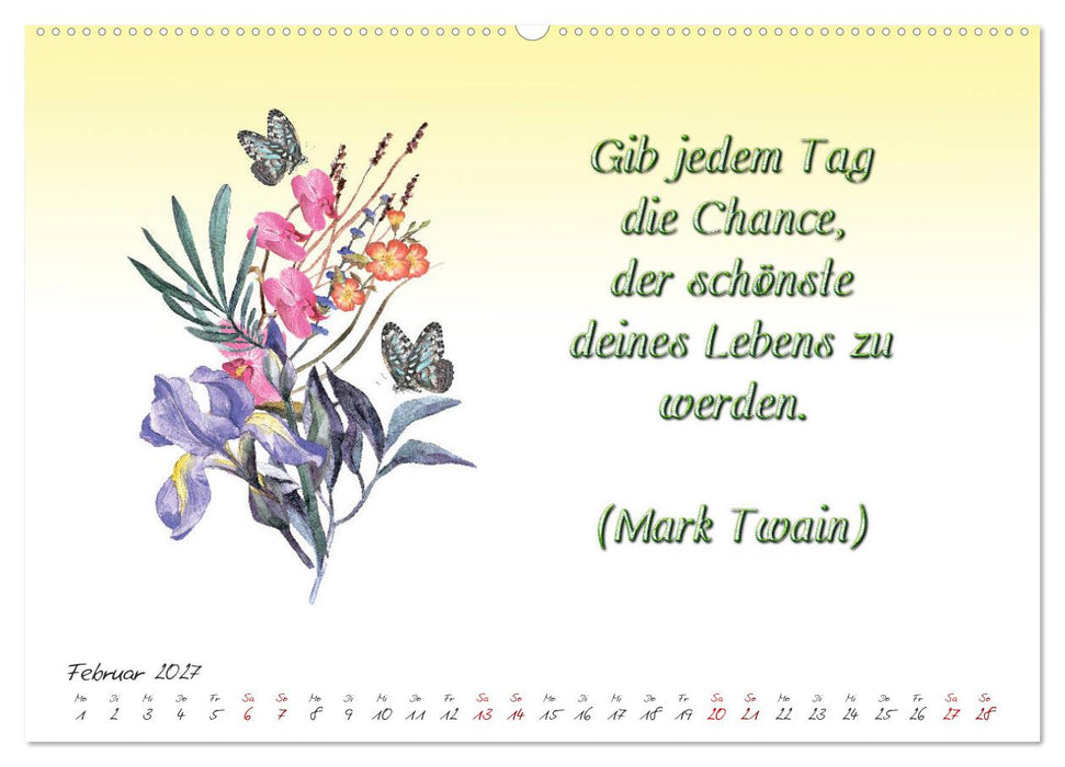 12 unterhaltsame Zitate für ein schönes Jahr (CALVENDO Premium Wandkalender 2027)