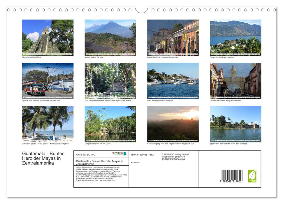 Guatemala - Buntes Herz der Mayas in Zentralamerika (CALVENDO Wandkalender 2027)