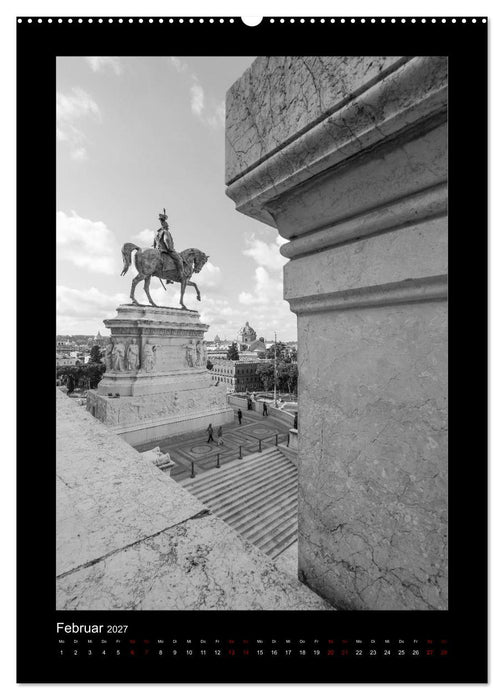 Monochrome Einblicke Rom (CALVENDO Premium Wandkalender 2027)