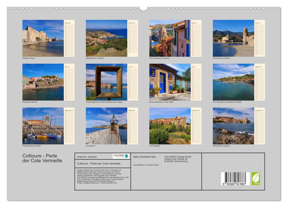 Collioure - Perle der Cote Vermeille (CALVENDO Premium Wandkalender 2027)