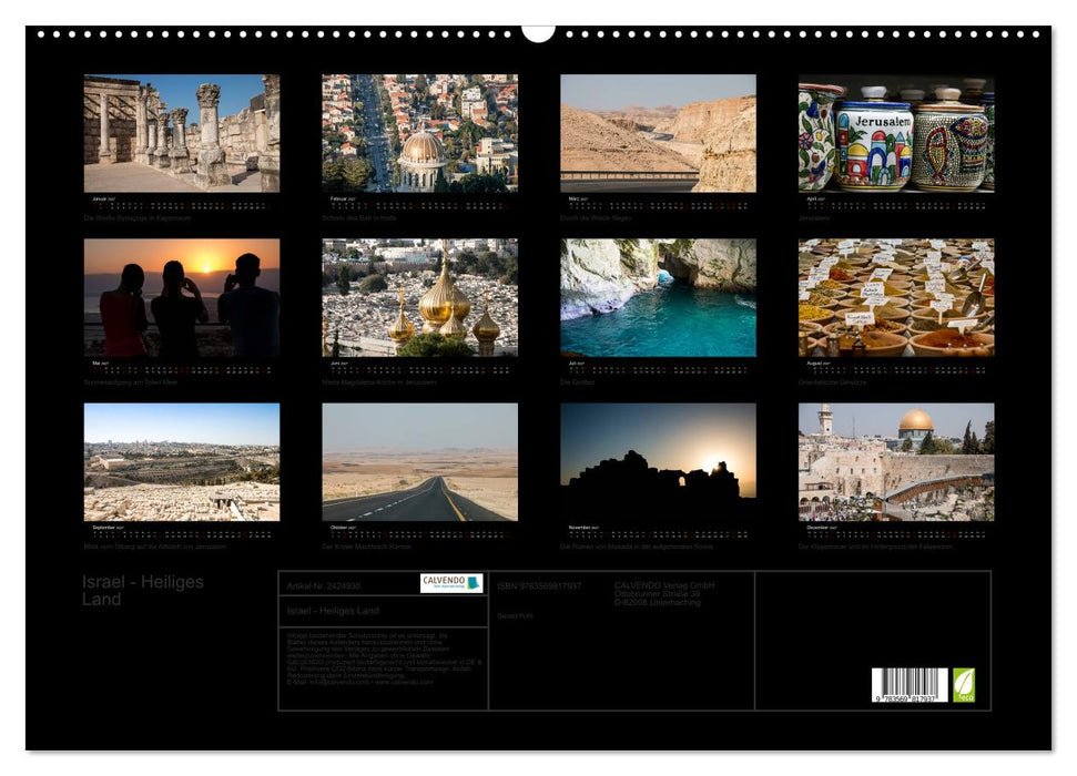 Israel - Heiliges Land (CALVENDO Wandkalender 2027)