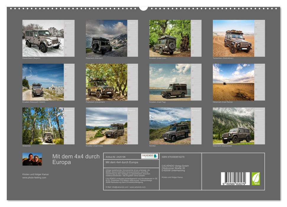 Mit dem 4x4 durch Europa (CALVENDO Premium Wandkalender 2027)