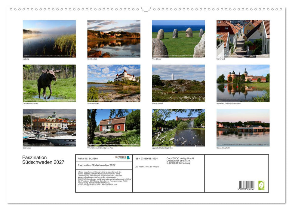 Faszination Südschweden 2027 (CALVENDO Wandkalender 2027)