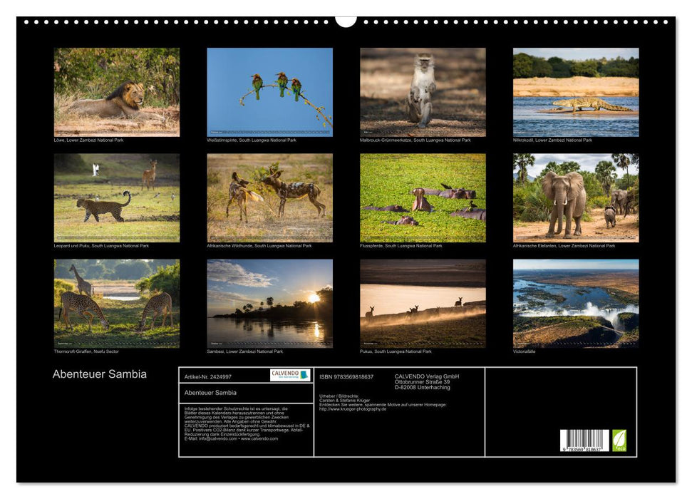 Abenteuer Sambia (CALVENDO Wandkalender 2027)