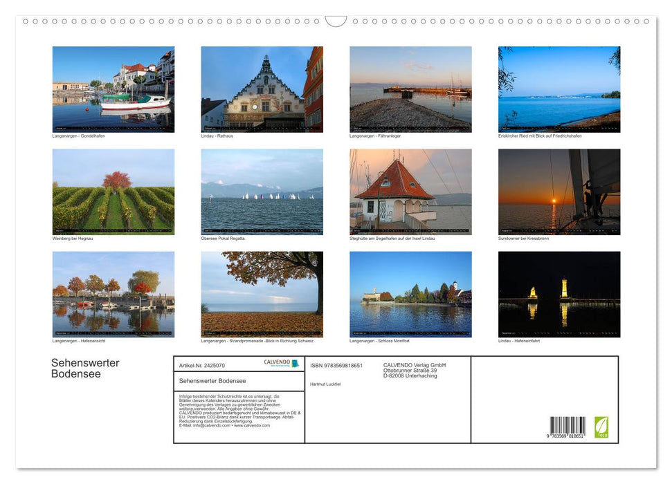 Sehenswerter Bodensee (CALVENDO Wandkalender 2027)