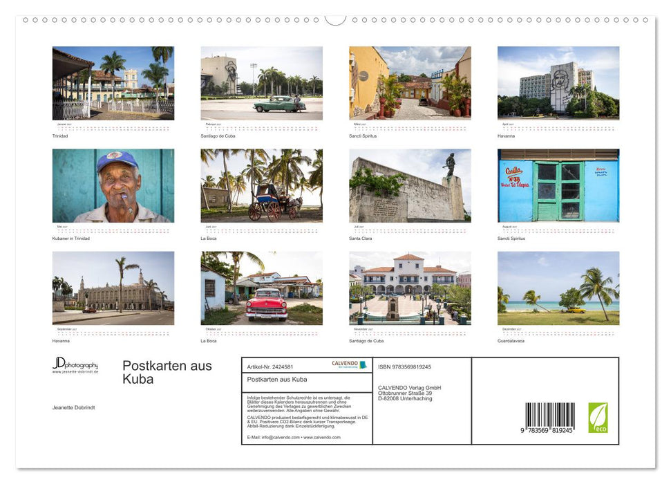 Postkarten aus Kuba (CALVENDO Premium Wandkalender 2027)
